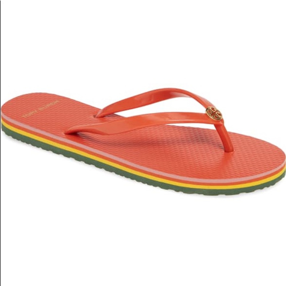NWT Tory Burch Canyon Orange Flip flops